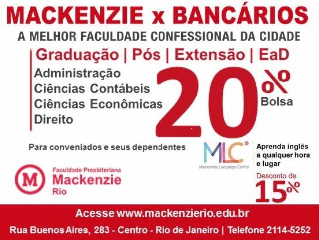 Sindicato dos Bancários da Baixada Fluminense firma convênio com Faculdade Mackenzie