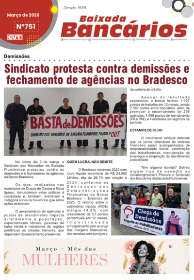 Sindicato protesta contra demiss&otilde;es e  fechamento de ag&ecirc;ncias no Bradesco