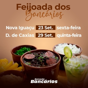 Atenção para as datas das Feijoadas dos Bancários e das Bancárias de setembro