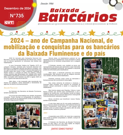 2024 – ano de Campanha Nacional, de  mobilização e conquistas para os bancários  da Baixada Fluminense e do país