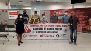 Sindicato faz atos na Baixada Fluminense pelo Dia Nacional de Luta no Santander