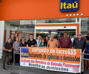 Sindicato realiza Dia Nacional de Luta dos Funcionários do Banco Itaú-Unibanco