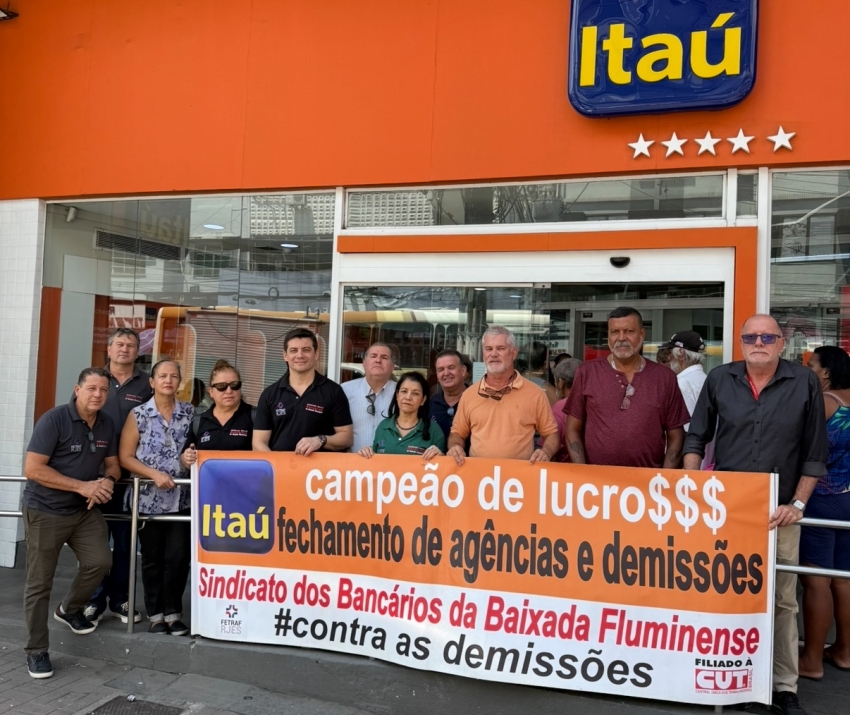 Sindicato realiza Dia Nacional de Luta dos Funcionários do Banco Itaú-Unibanco