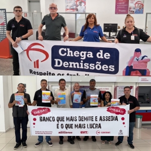 Sindicato realiza atos contra demiss&otilde;es e fechamento de ag&ecirc;ncias no Bradesco