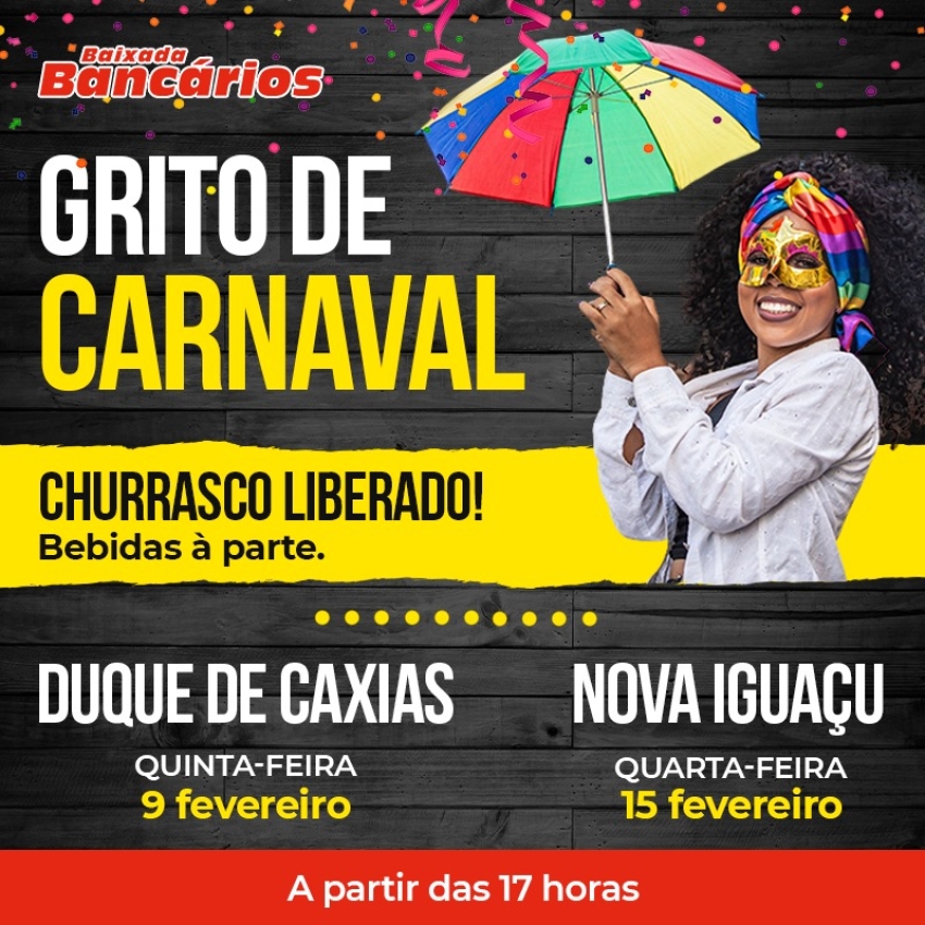 Vem aí o Grito de Carnaval dos Bancários da Baixada Fluminense