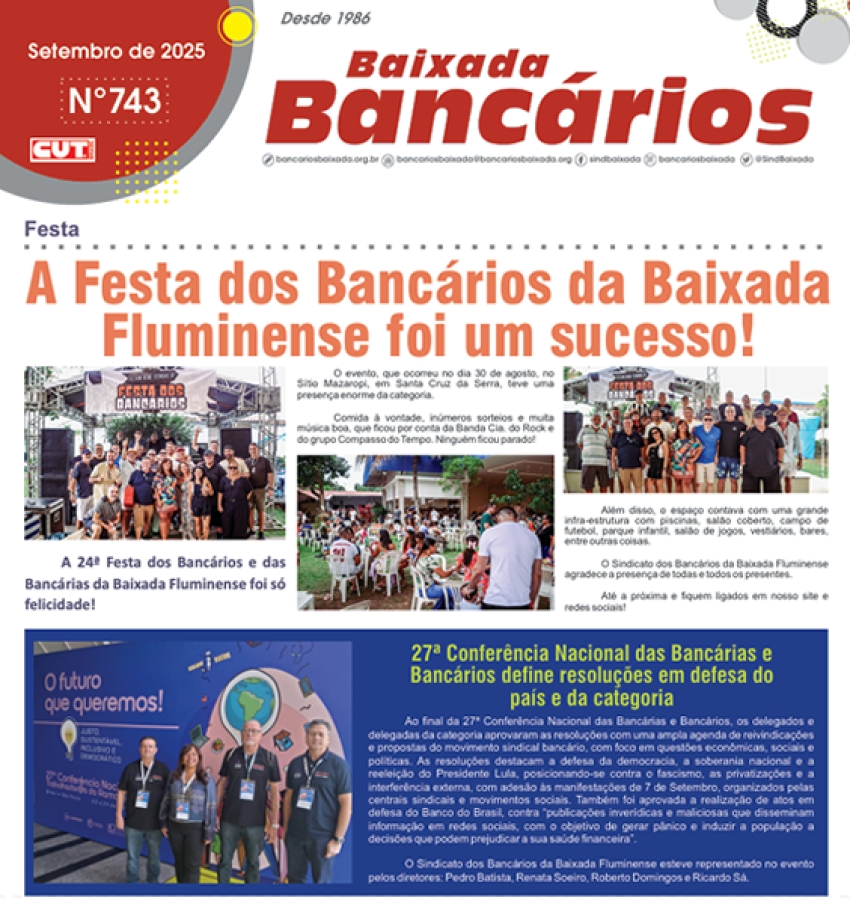 A Festa dos Bancários da Baixada  Fluminense foi um sucesso!