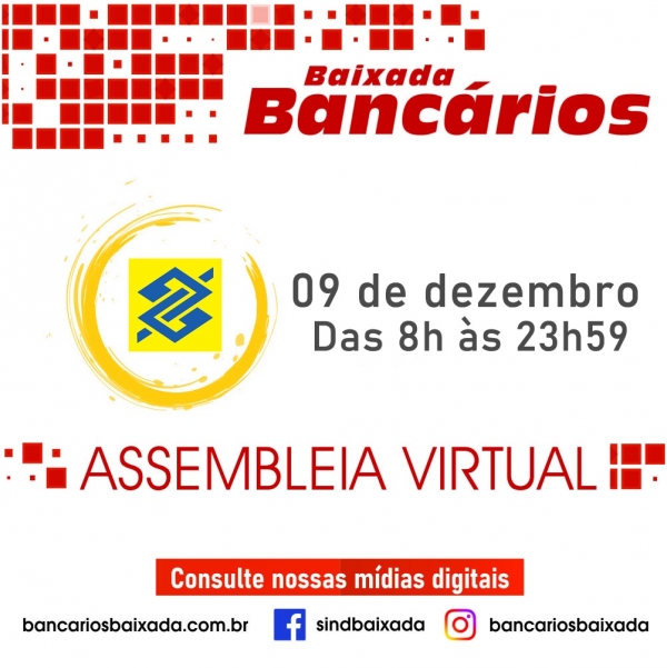 Assembleia dia 9, quarta-feira, irá deliberar sobre proposta de teletrabalho no BB