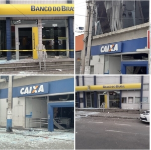 Criminosos explodem agências do BB e da Caixa em São João de Meriti