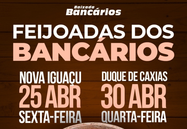 Confira as datas das Feijoadas dos Bancários no mês de abril