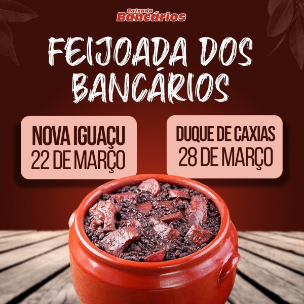 Feijoadas dos Bancários voltam neste mês de março