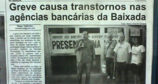 Greve causa transtornos nas agências bancárias da Baixada