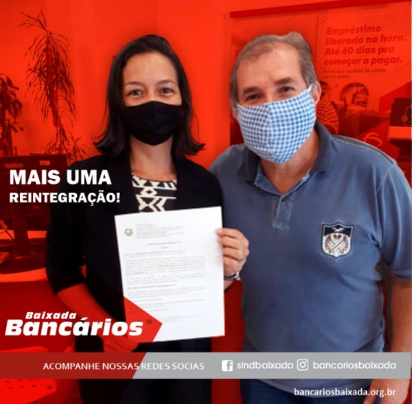 Sindicato reintegra mais uma bancária