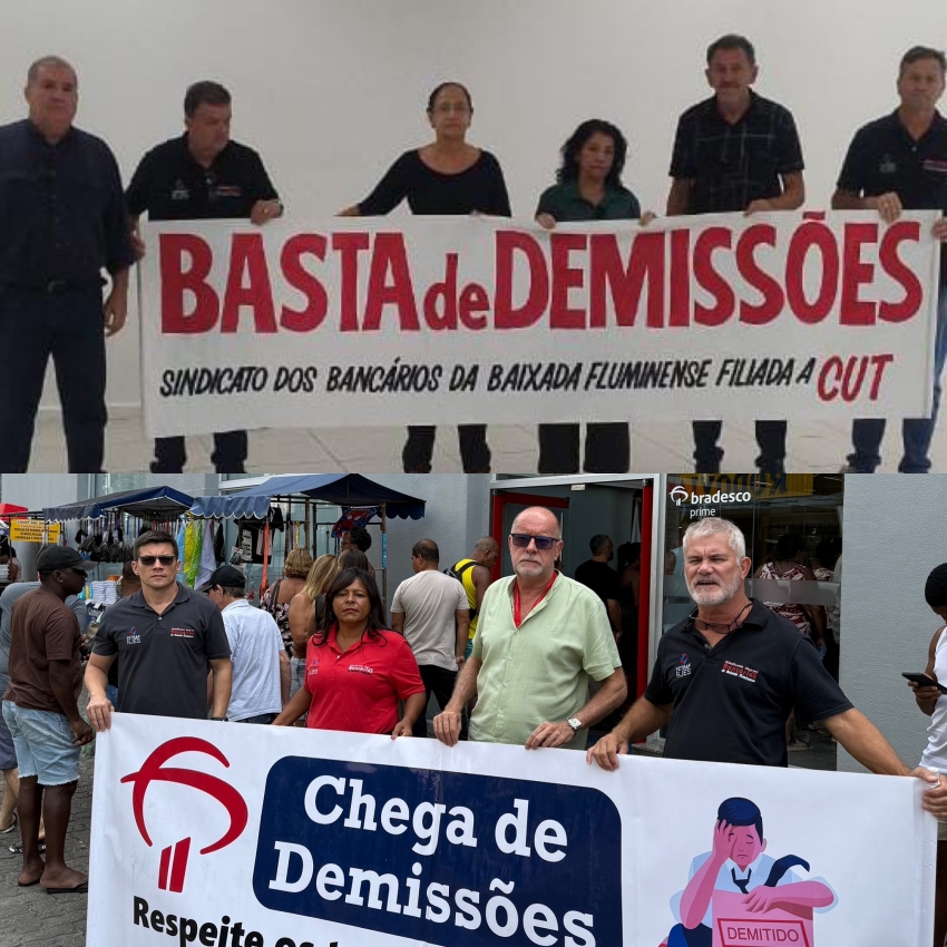 Sindicato protesta contra demissões e fechamento de agências no Bradesco