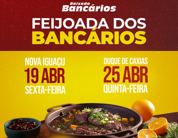 Confira as datas das Feijoadas dos Bancários e das Bancárias no mês de abril