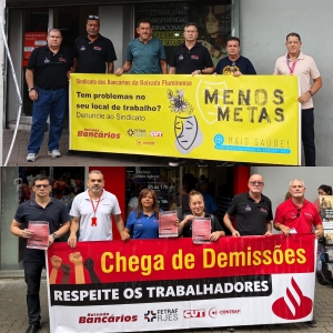Sindicato realiza Dia Nacional de Mobiliza&ccedil;&otilde;es dos Funcion&aacute;rios do Santander