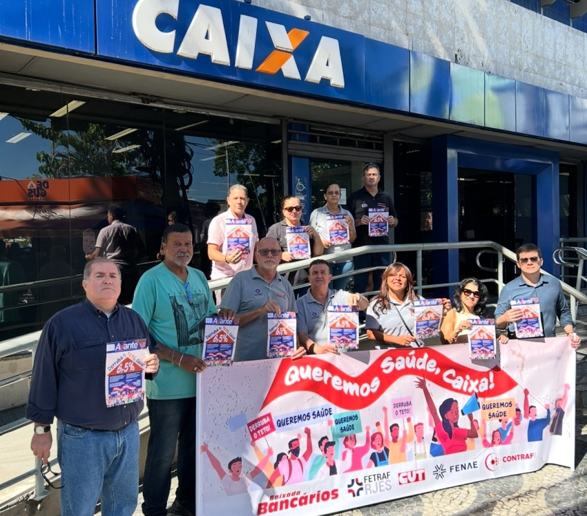 Sindicato faz ato pelo Dia Nacional de Luta em Defesa do Saúde Caixa