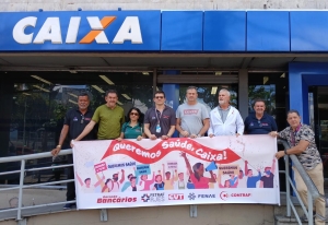 Sindicato realiza Dia Nacional de Luta em Defesa do Sa&uacute;de Caixa