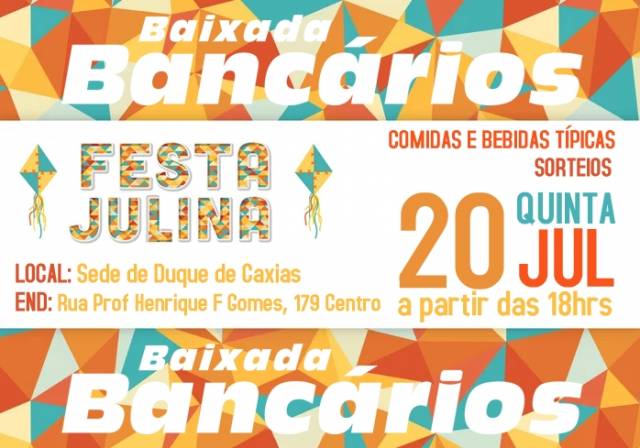 Dia 20 de julho: Festa Julina do SindBaixada!