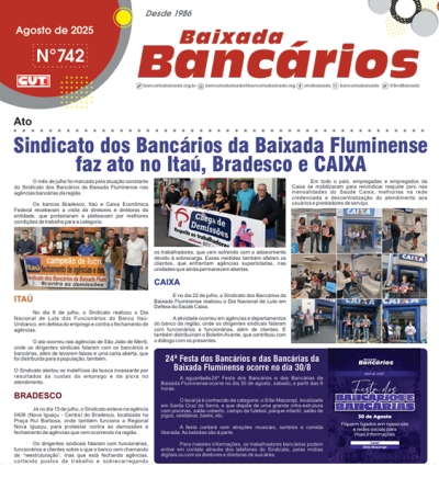 Sindicato dos Bancários da Baixada Fluminense  faz ato no Itaú, Bradesco e CAIXA
